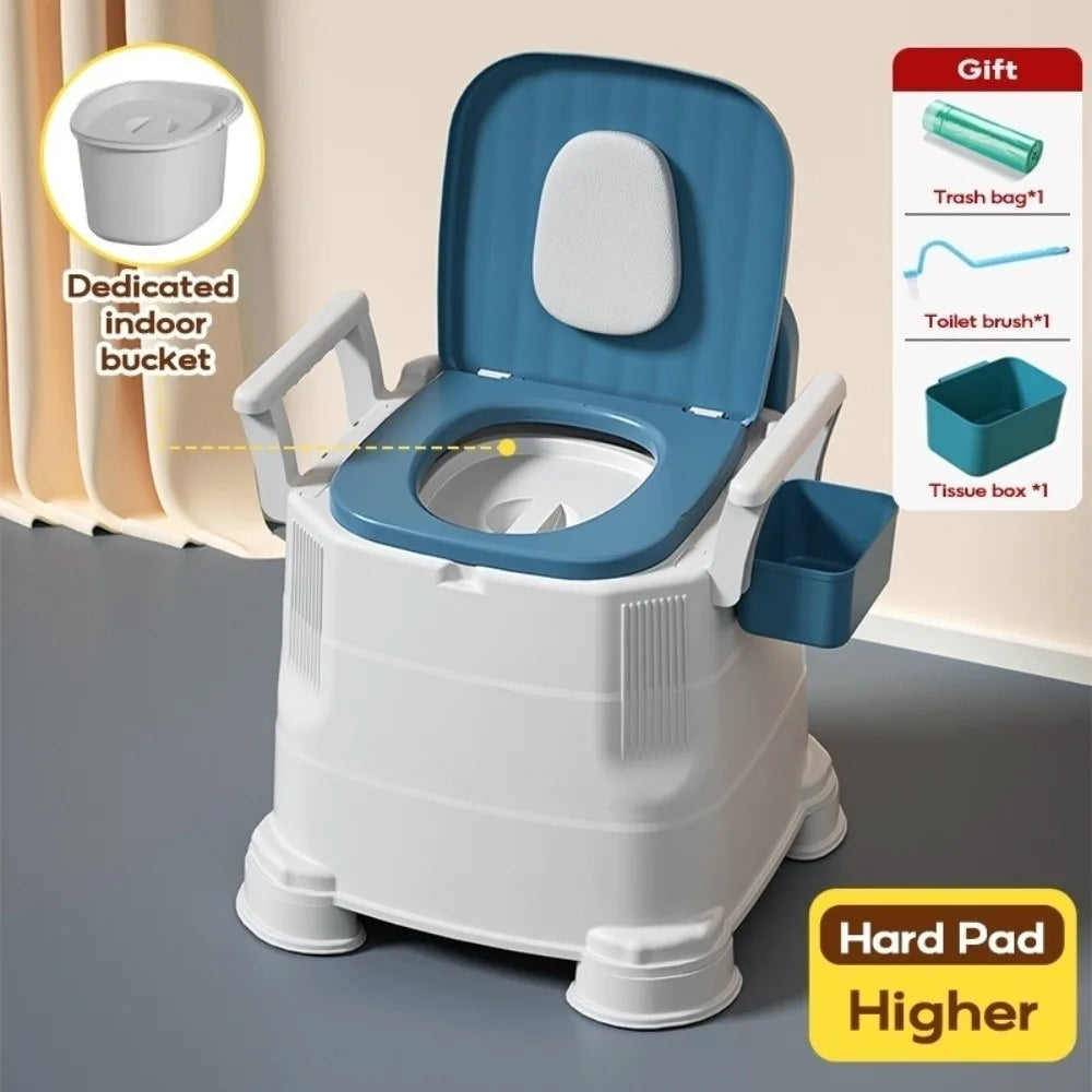 Portable Commode Chair | Non-Slip Toilet Seat with Bowl