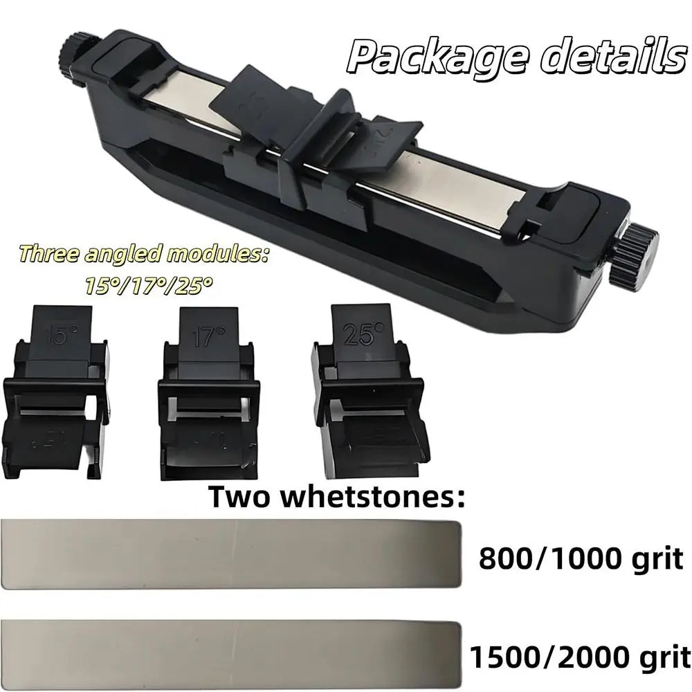 Adjustable Angle Knife Sharpener – Dual Whetstone & Non-Slip Grip
