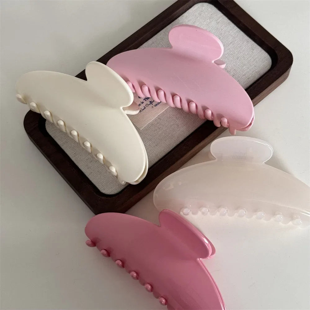 Large Acrylic Hair Claw Clip – French Semicircle Shark Clip