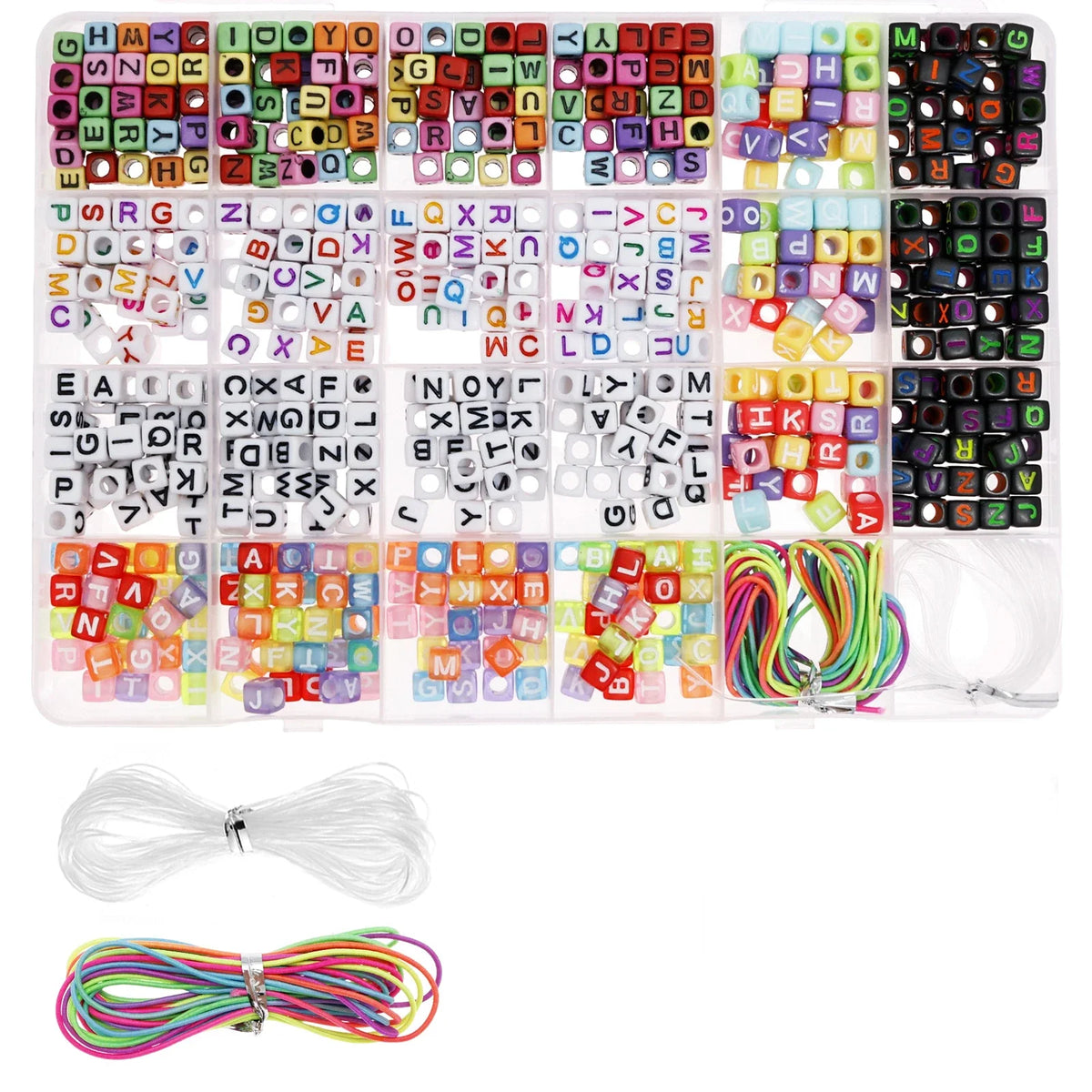 Rainbow Pony Bead Bracelet Making Kit – 1710 Pcs DIY Set