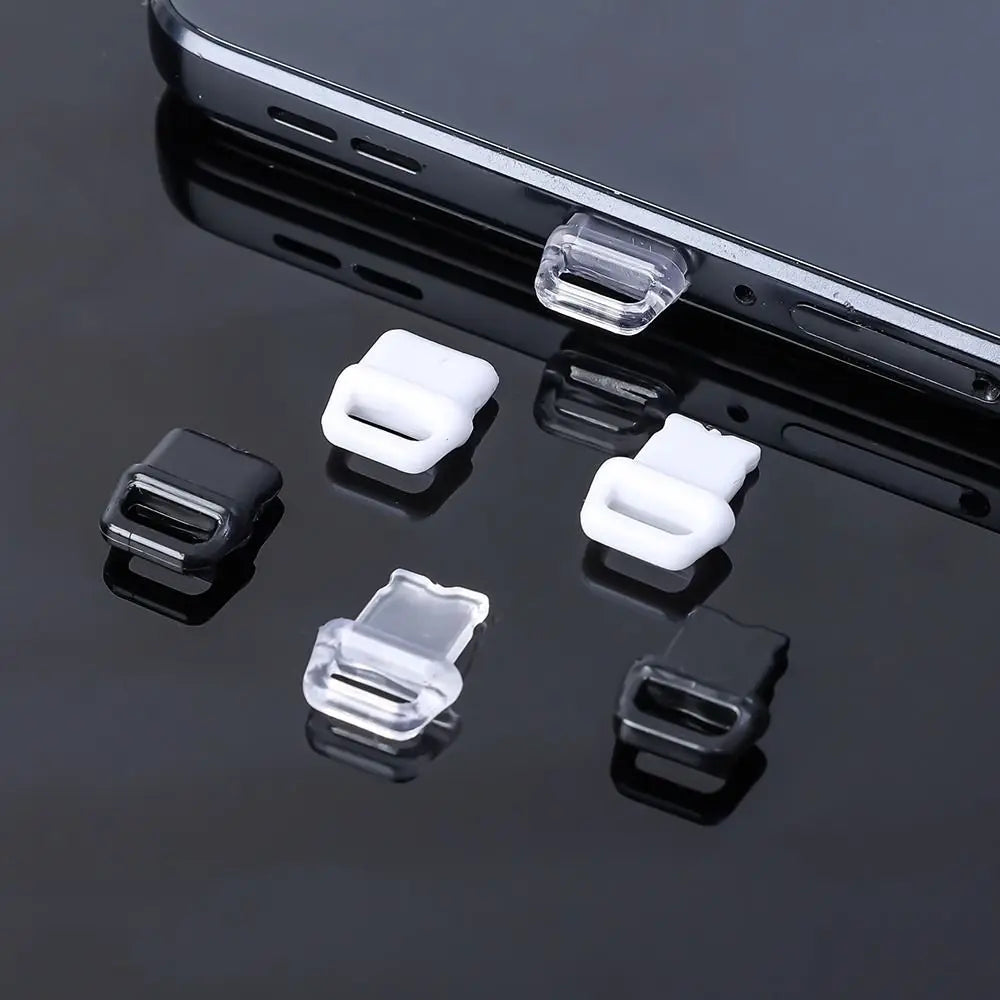 Transparent Dust Plug – USB-C & Lightning Port Cover Cap