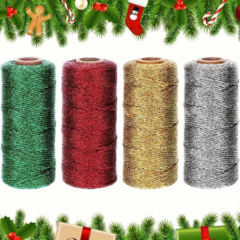 1.5mm 100M Gold Silver Macrame Cord Rope for DIY Crafts