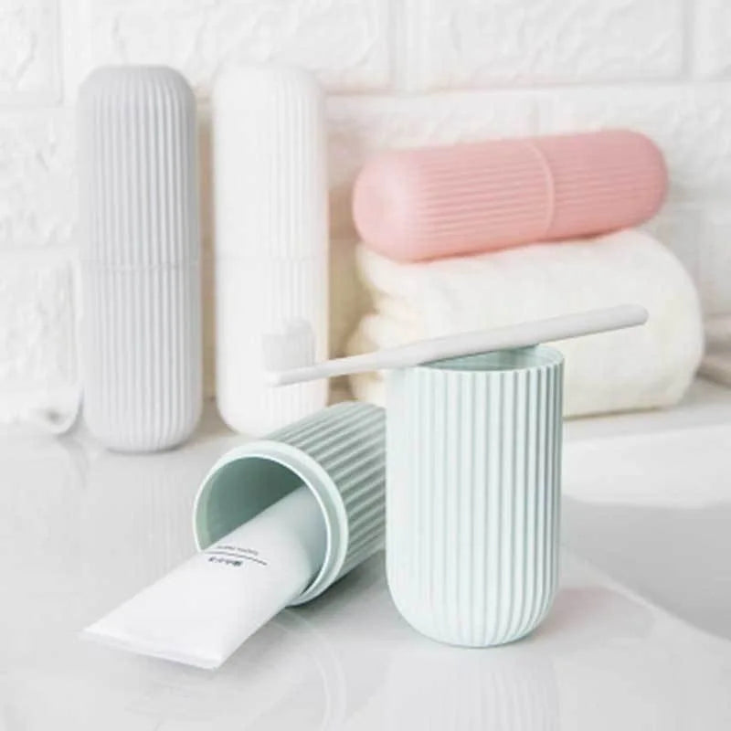 Portable Toothbrush & Toothpaste Holder Travel Storage Case