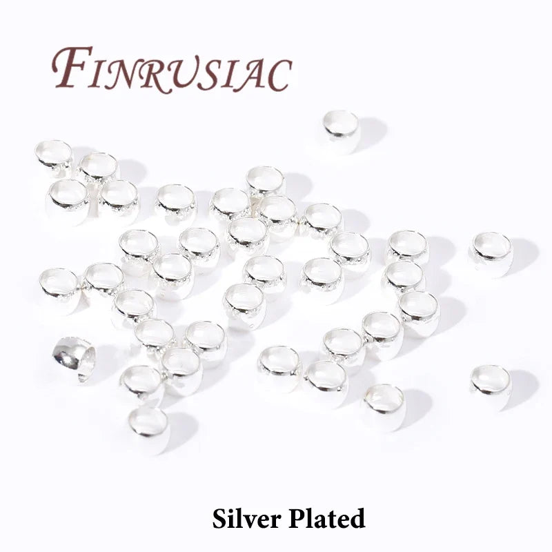 18K Gold Plated Crimp Beads 2mm–4mm | Stopper Spacer Findings