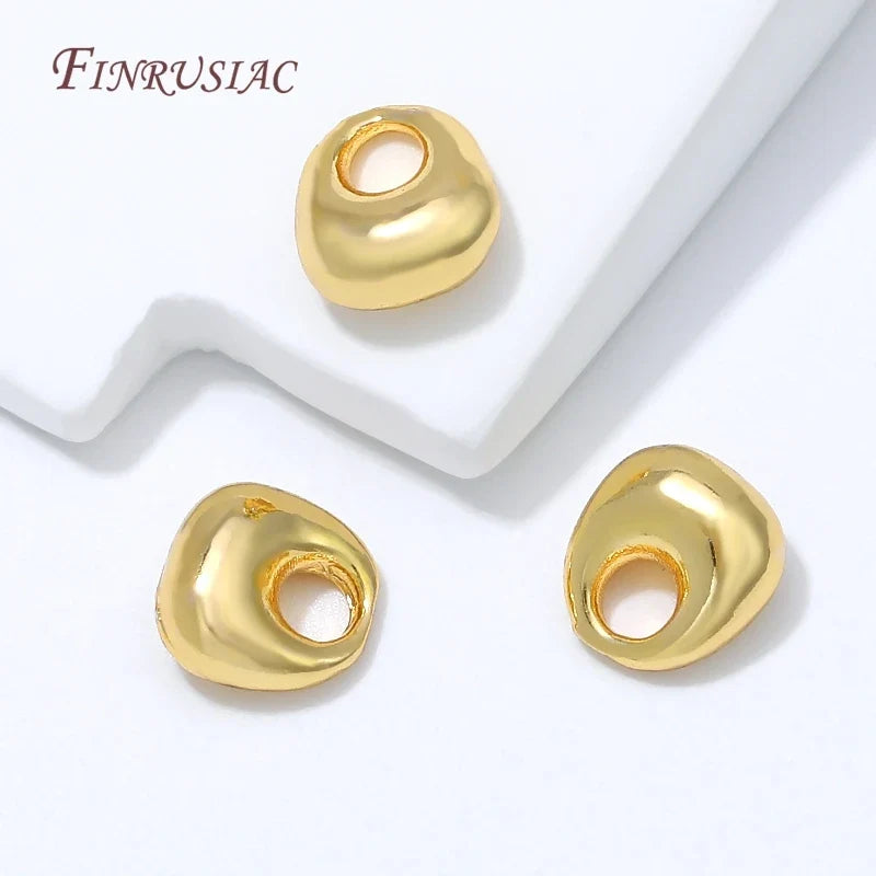 18K Gold Plated Teardrop Spacer Beads 6.5x7mm – DIY Jewelry