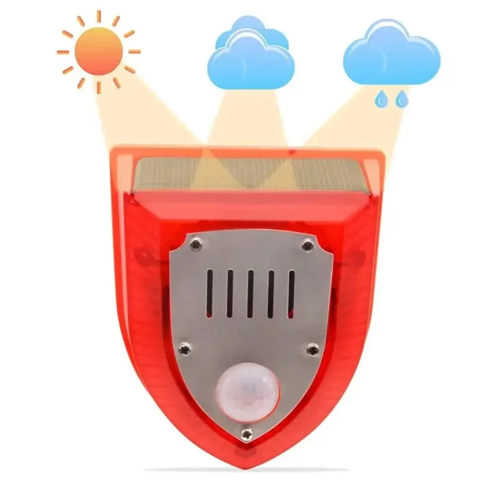 Solar Security Siren – 3-Mode Motion Sensor Animal Repeller