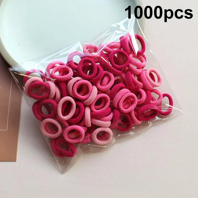 200PCS Colorful Nylon Elastic Hair Ties for Girls | Ponytail Bands