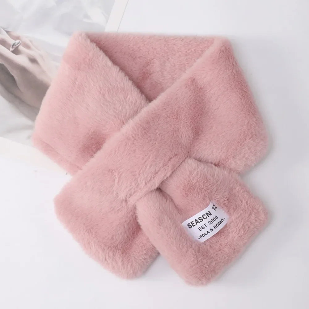 Women's Soft Thickened Knit Cross Scarf – Warm Winter Neckerchief