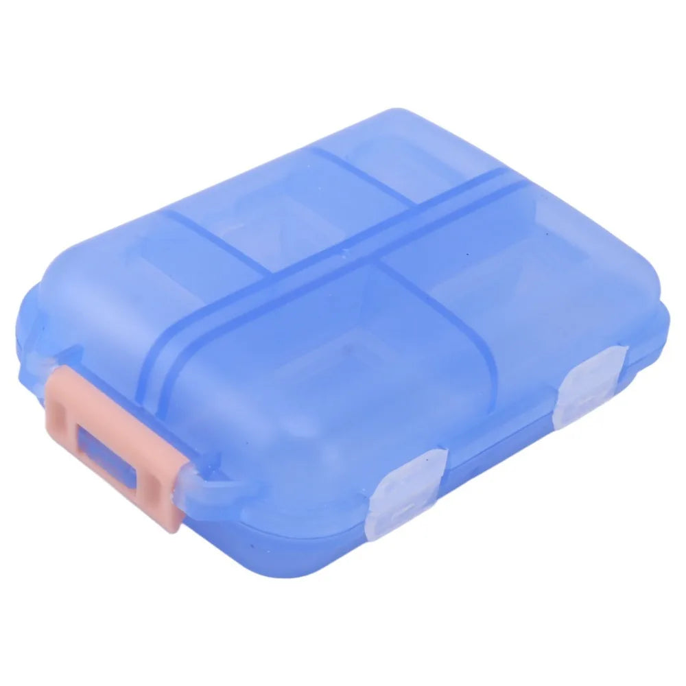 Portable 10-Compartment Waterproof Travel Medicine Pill Case