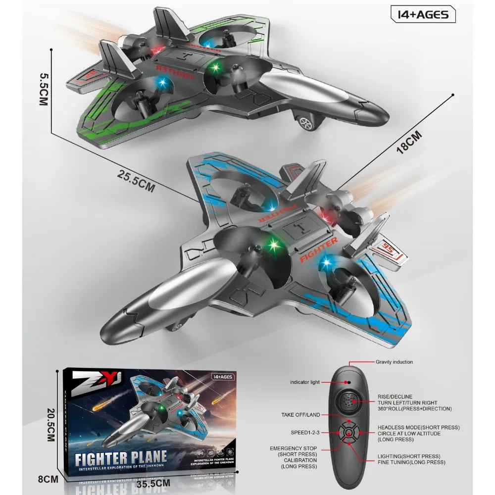 2.4GHz Foam RC Plane – Gravity Sensing Stunt Roll for Kids
