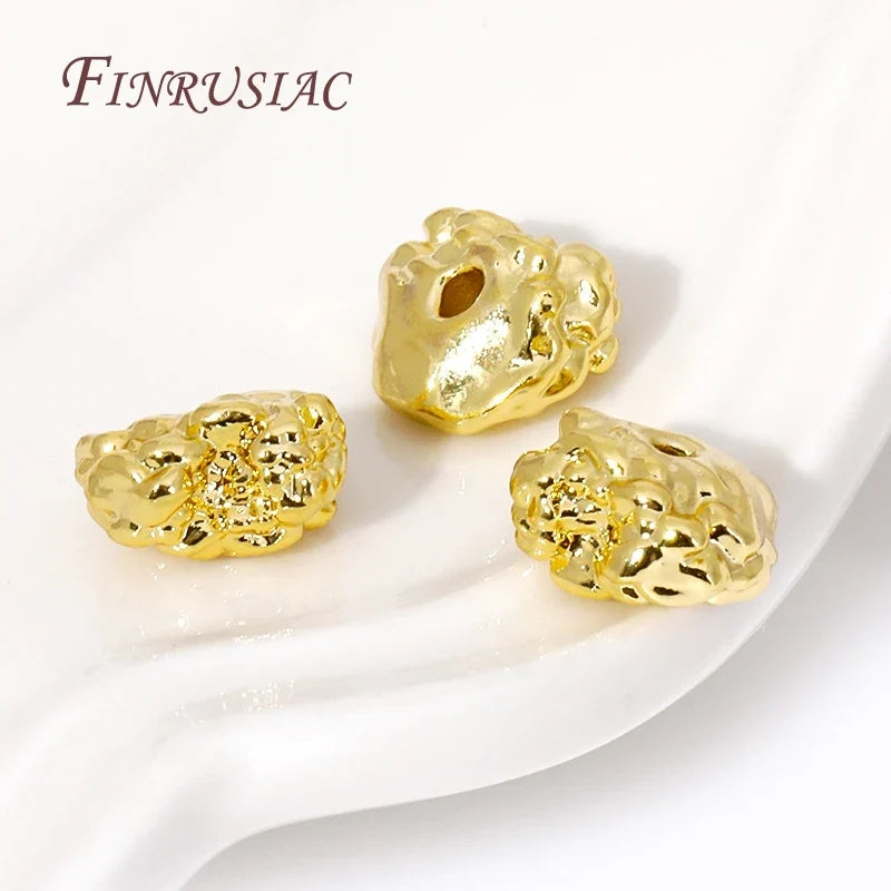 18K Gold Plated Irregular Spacer Beads – DIY Jewelry Making