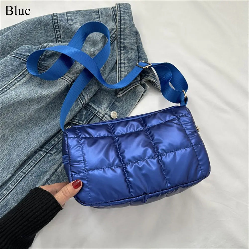 Women's Quilted Cloud Pleated Shoulder Bag | Elegant Messenger