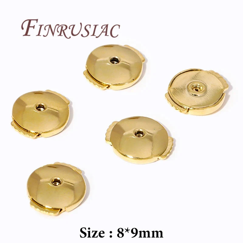 18K/14K Gold Plated Locking Earring Backs for Studs | DIY Findings