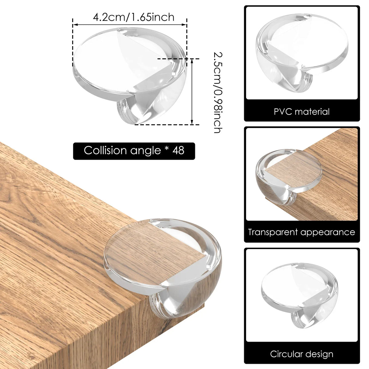 Baby Corner Guards – Transparent PVC Edge Protectors 24/48/100 Pcs