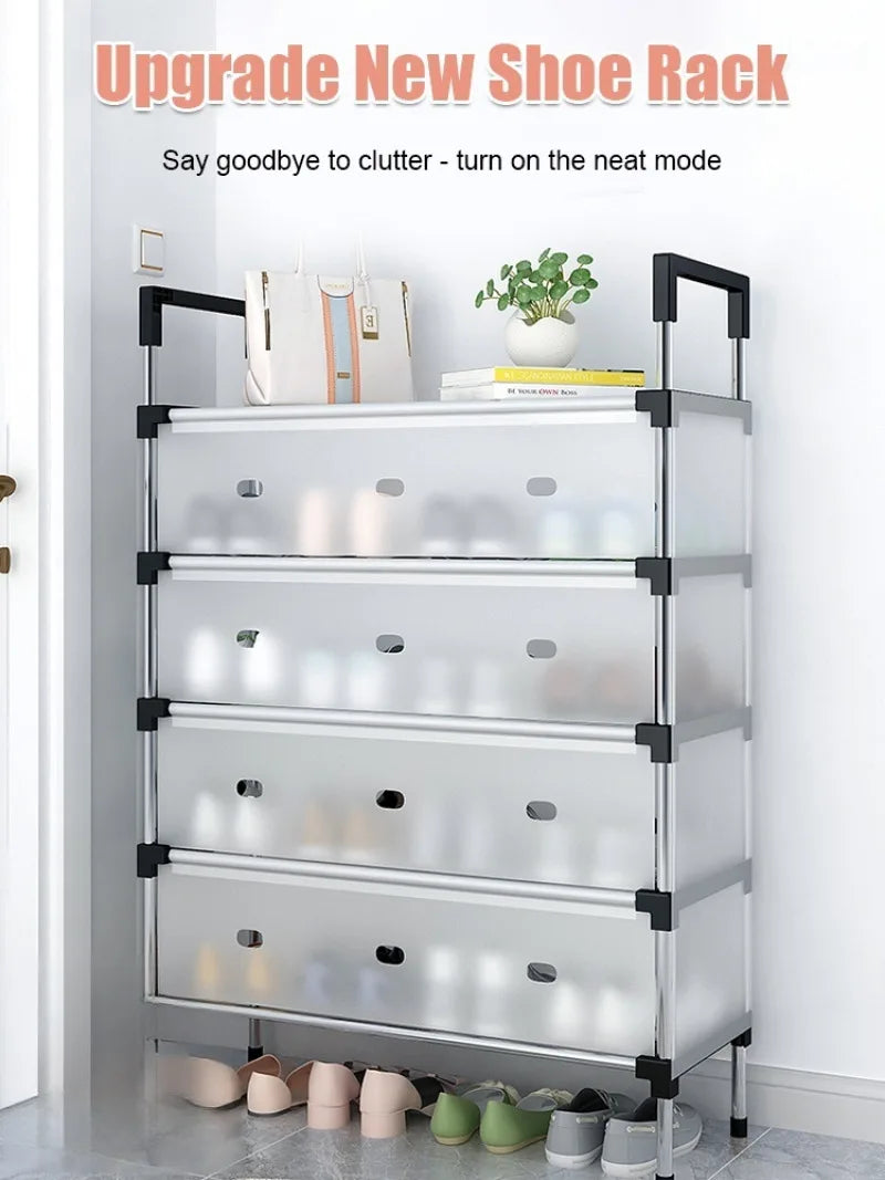 Multi-Layer Dustproof Shoe Rack – Space-Saving Cabinet