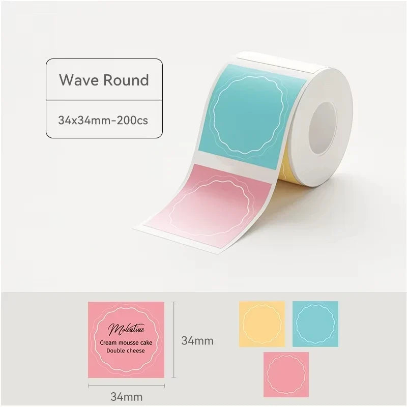 Niimbot Thermal Label Paper Roll – White, Color & Transparent