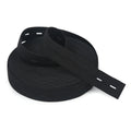 Black & White Elastic Band with Buttonholes – Flat Drawstring