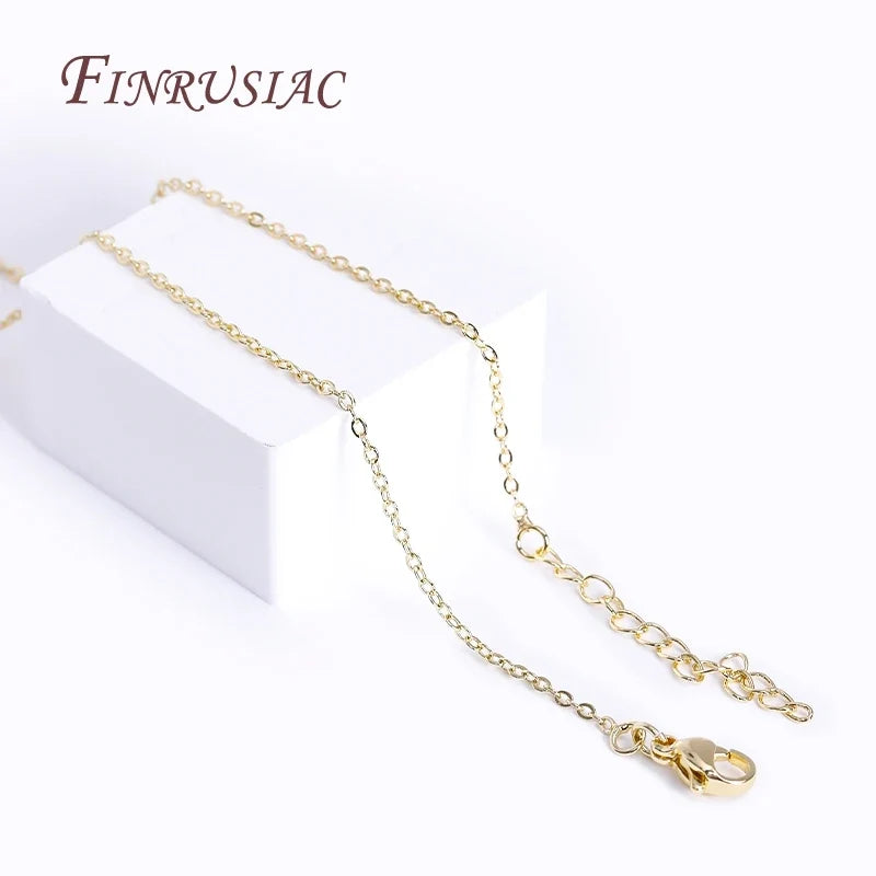 18K Gold Plated Brass Oval Chain Necklace | DIY Jewelry Making