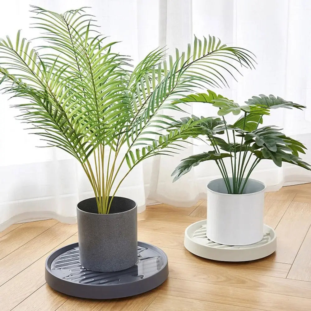 Rolling Plant Saucer with Wheels – Plastic Drip Tray for Pots
