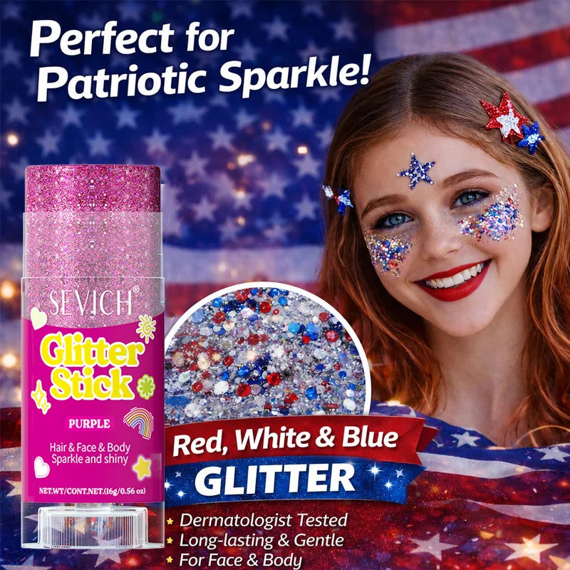 Body Glitter Stick – Shiny Makeup Gel for Hair, Face & Body