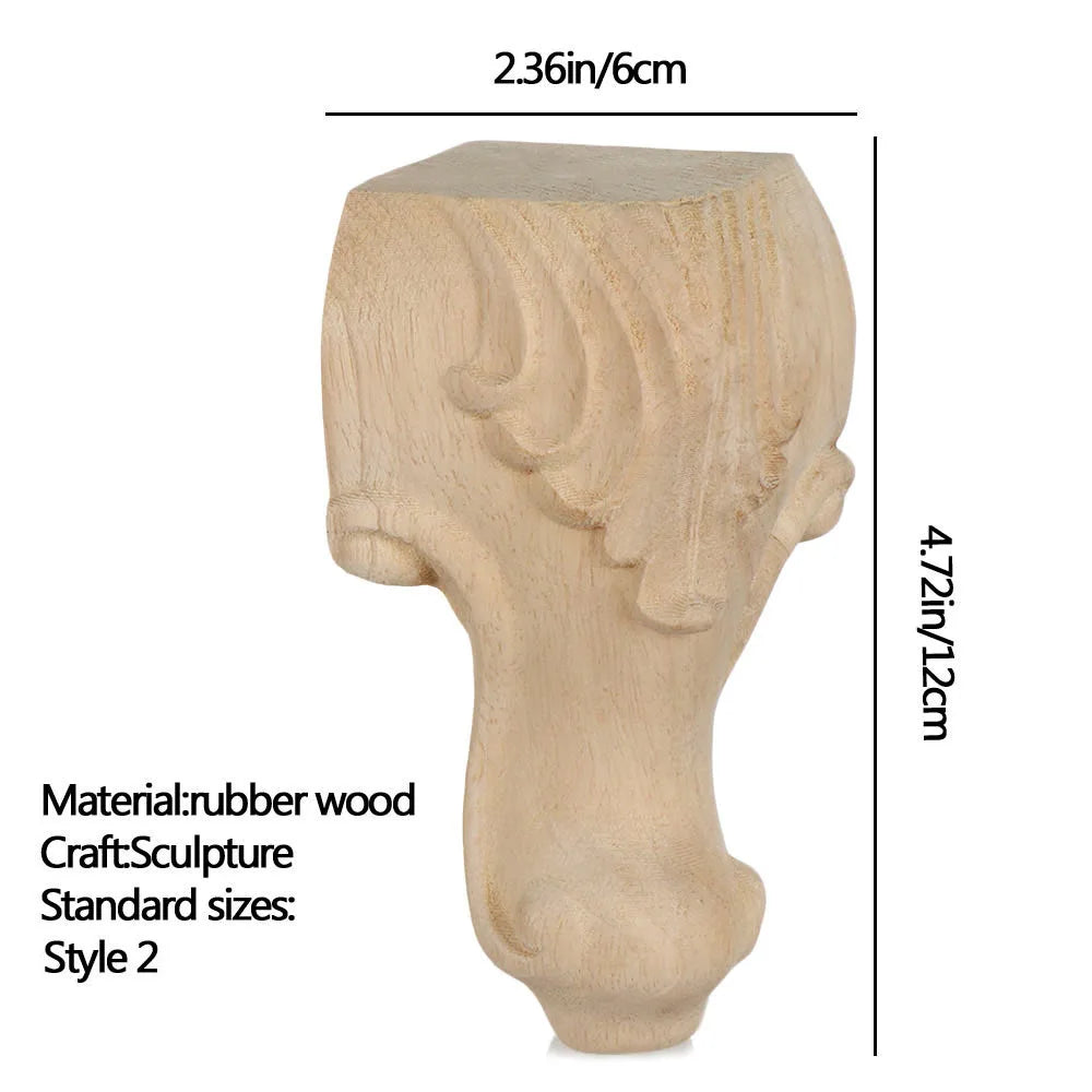 Vintage European Wood Carved Furniture Legs & Cabinet Feet