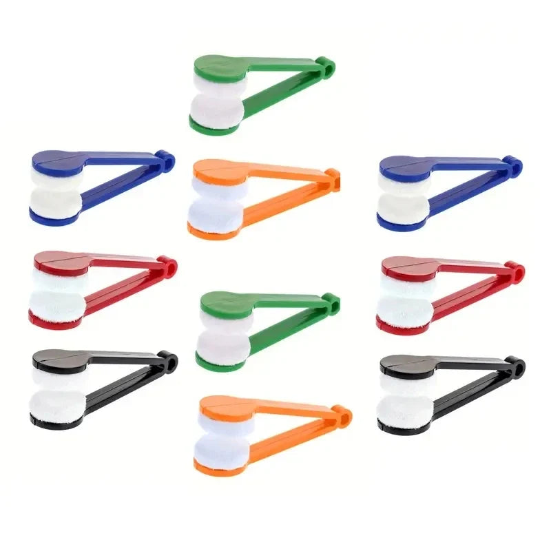 Microfiber Glasses Cleaning Brush & Wipe Tool – 1 or 3 Pack
