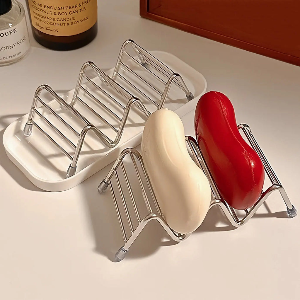Wave Soap Tray – No-Drill Bathroom Shelf Storage Rack
