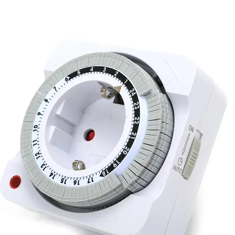 24-Hour Mechanical Countdown Timer Switch – EU Plug Indoor Socket