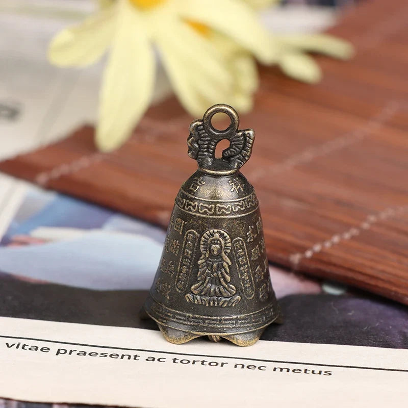 Chinese Guanyin Mini Bell – Bronze Feng Shui Antique Sculpture