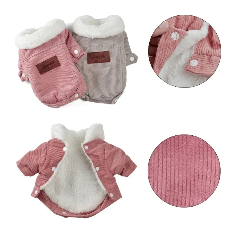 Fleece Warm Dog Jacket Coat for Small & Medium Dogs & Cats