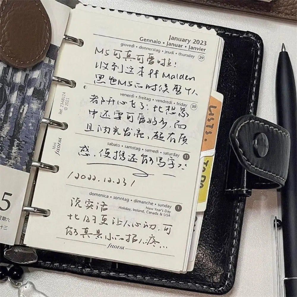 M5 Loose-Leaf Notebook Hard Shell DIY Scrapbook Travel Planner