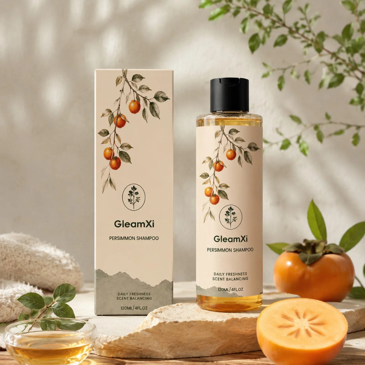 Persimmon Shampoo – Gentle Daily Scalp & Hair Cleanser 120ml