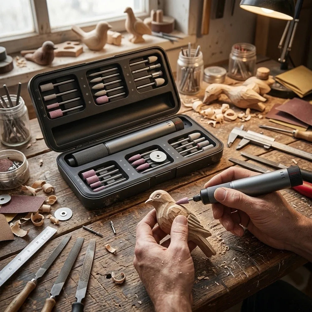 DAZZLEEX Cordless Rotary Tool Kit – 24 Accessories Variable Speed