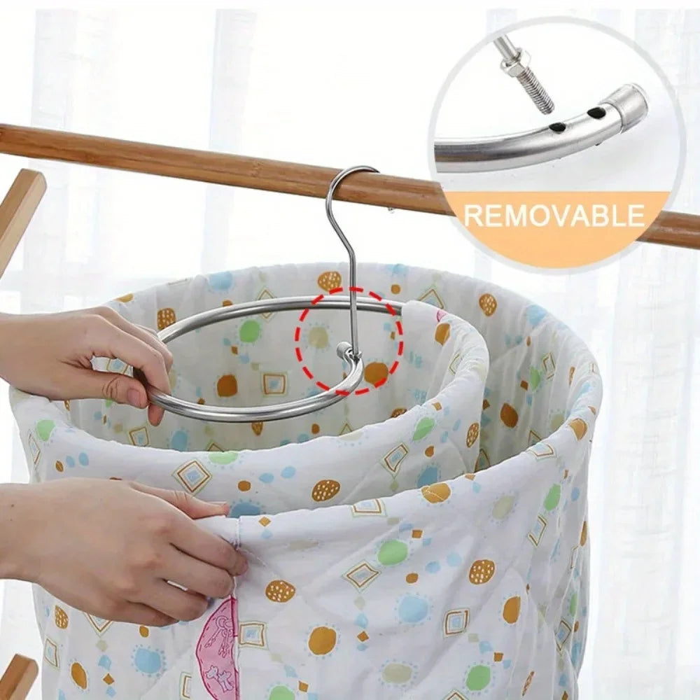 Spiral Stainless Steel Drying Rack for Quilts, Sheets & Clothes