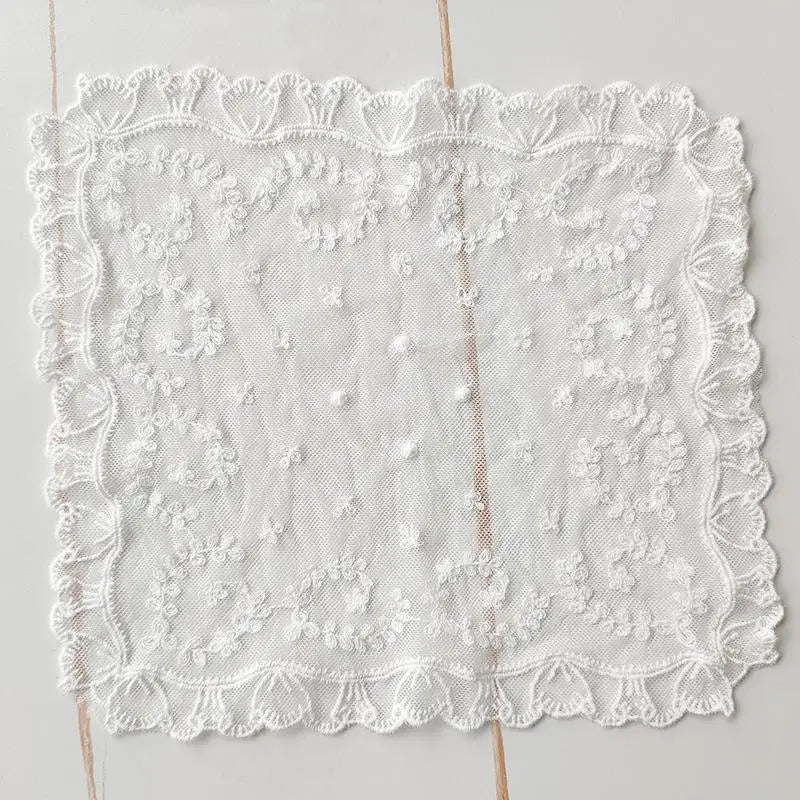 Cotton Lace Trim 15cm – Cream Floral Embroidery Sewing Lace