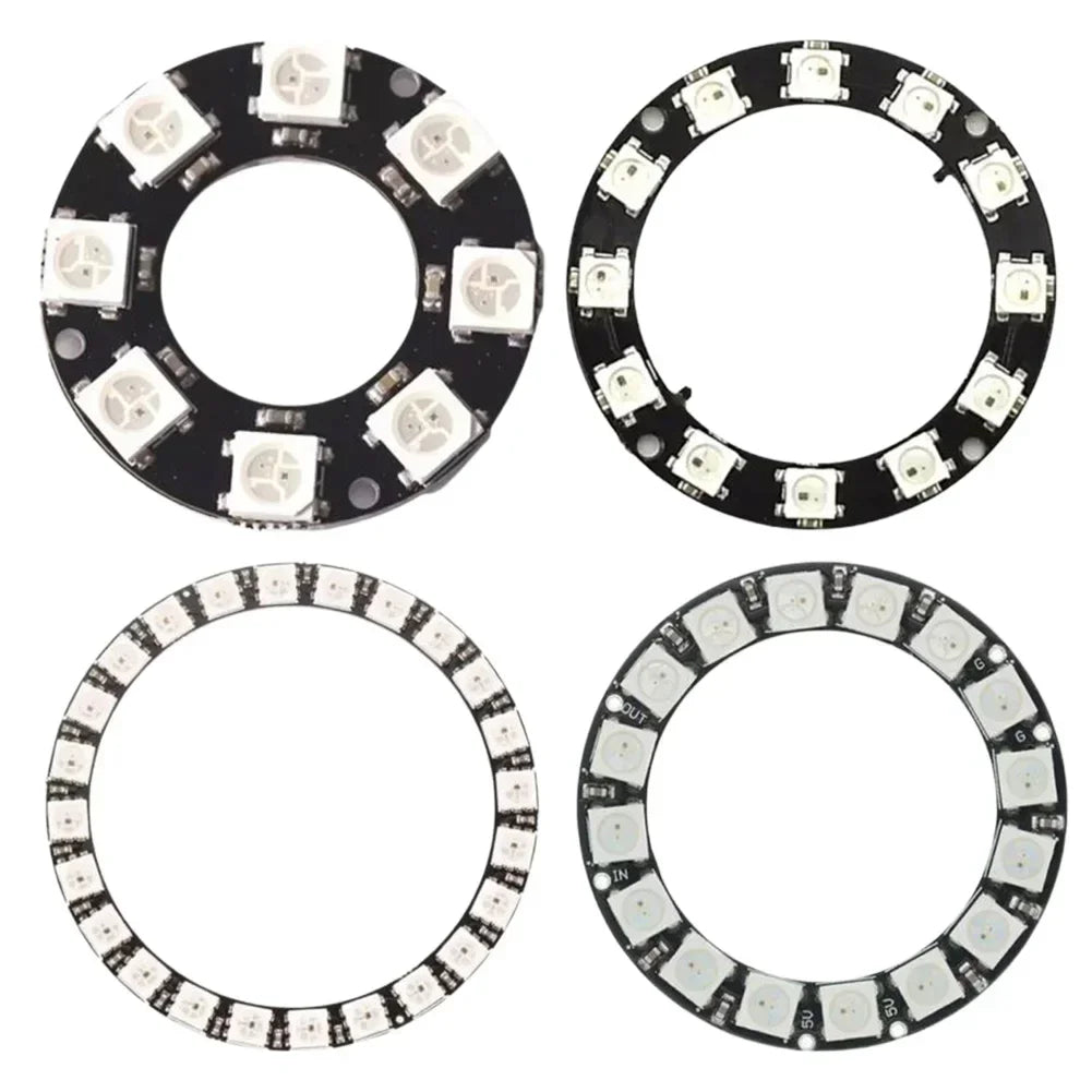 WS2812 NeoPixel 5V RGB LED Ring – Individually Addressable