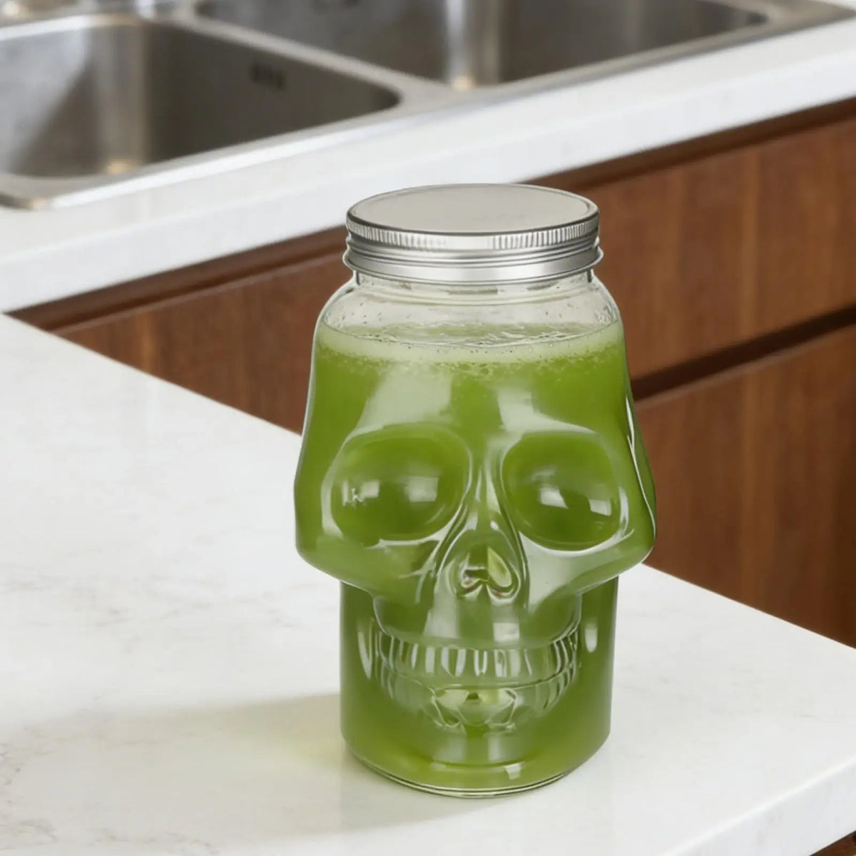 Skull Jars with Lid 500ml/800ml – Gothic Spooky Storage