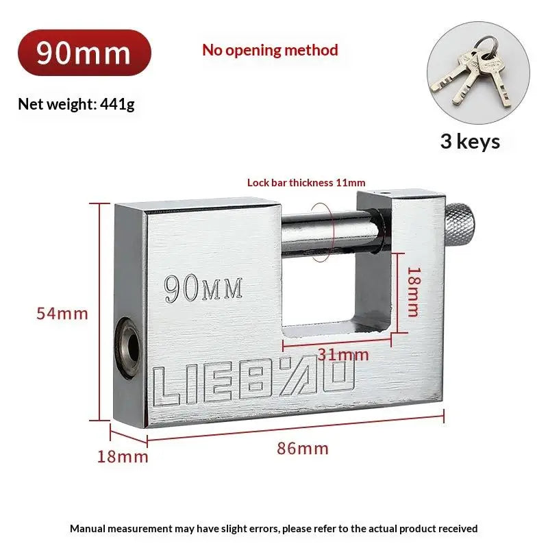 Stainless Steel Security Padlock 40–100mm | Cut-Resistant