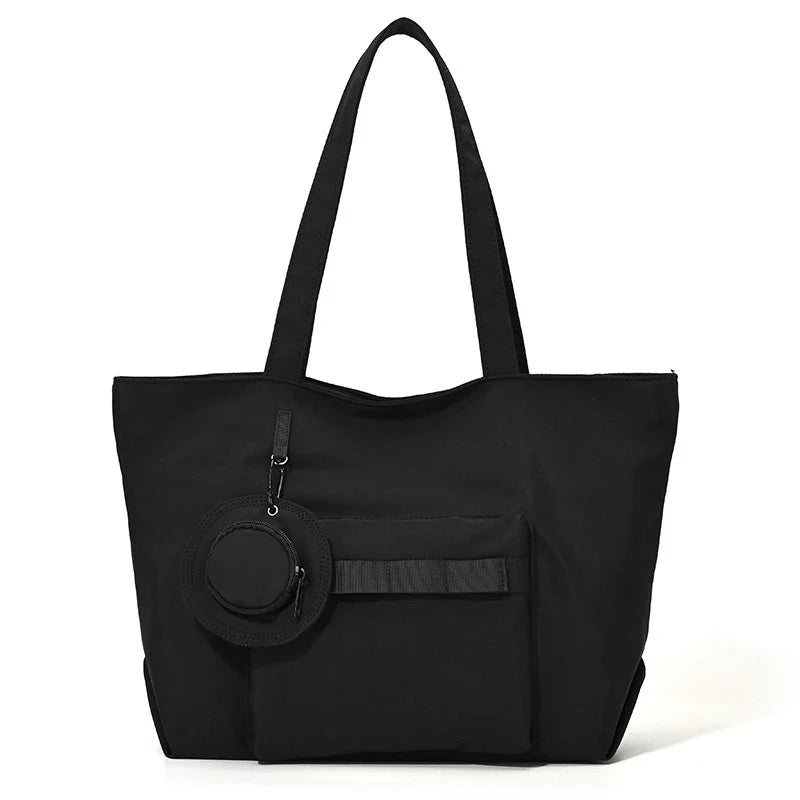 Large Capacity Women's Tote Bag – Nylon Shoulder Handbag