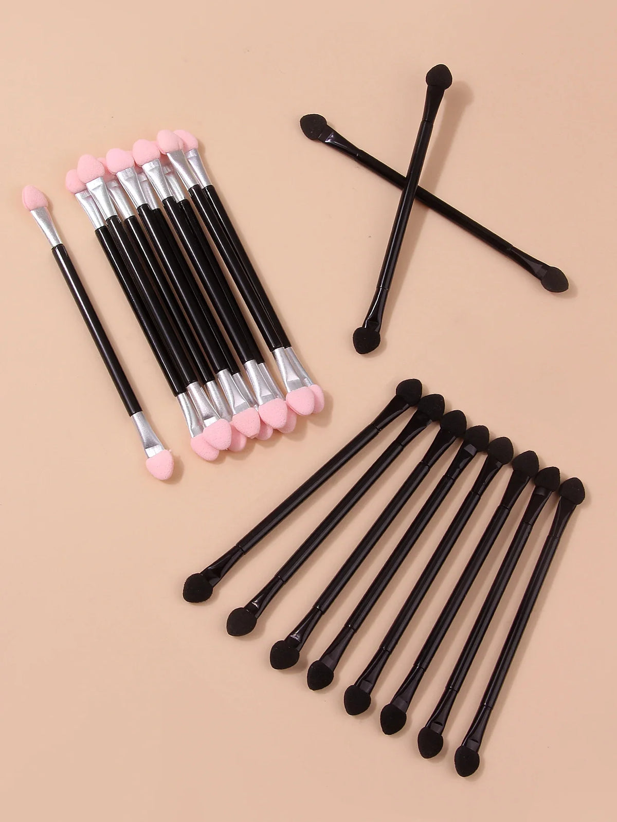 20Pcs Double-Ended Sponge Eyeshadow Applicator Sticks Set