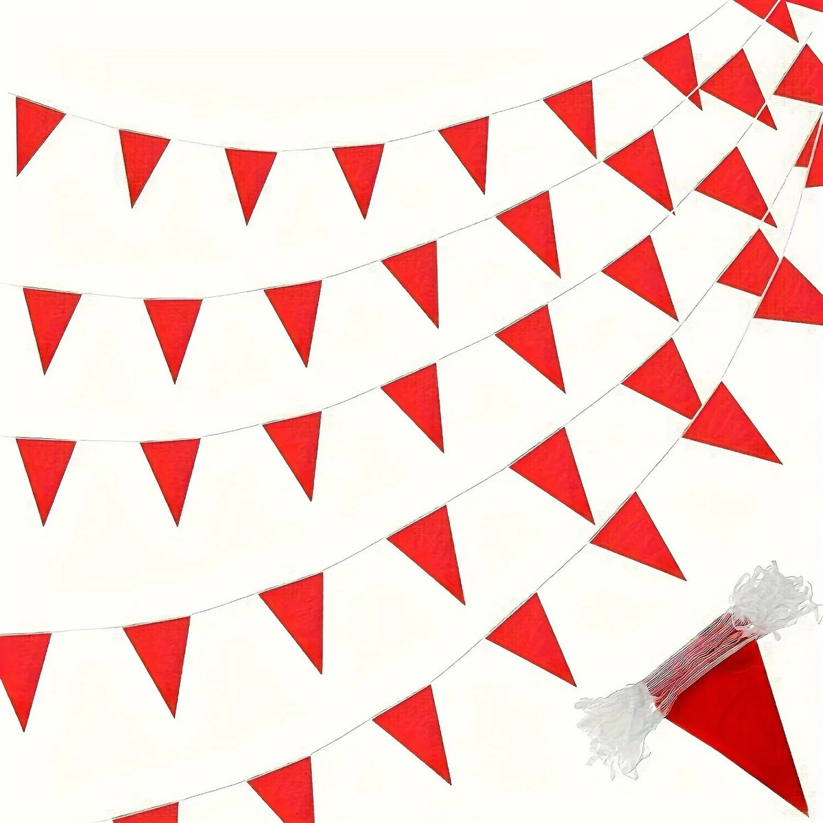 Rose Pink Pennant Banner 33ft DIY Bunting Flags | Party Decor