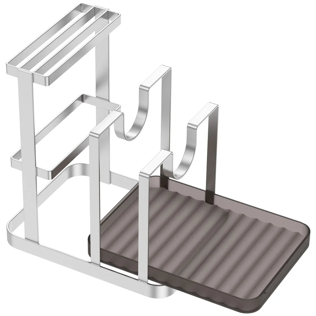 Stainless Steel Pot Lid Holder & Spoon Rest – Kitchen Organizer