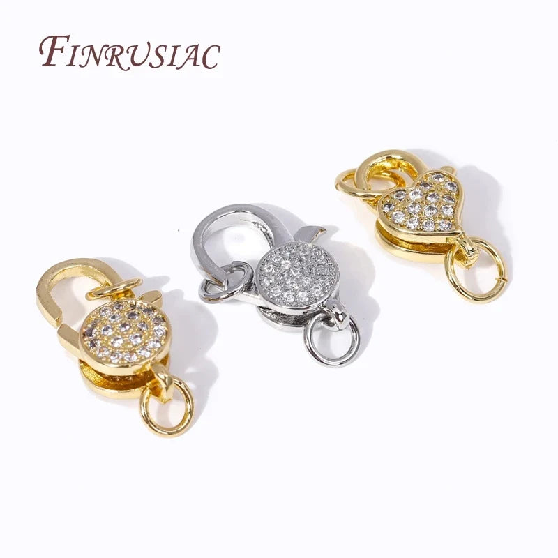 18K Gold Plated Zircon Lobster Clasps – DIY Jewelry Findings
