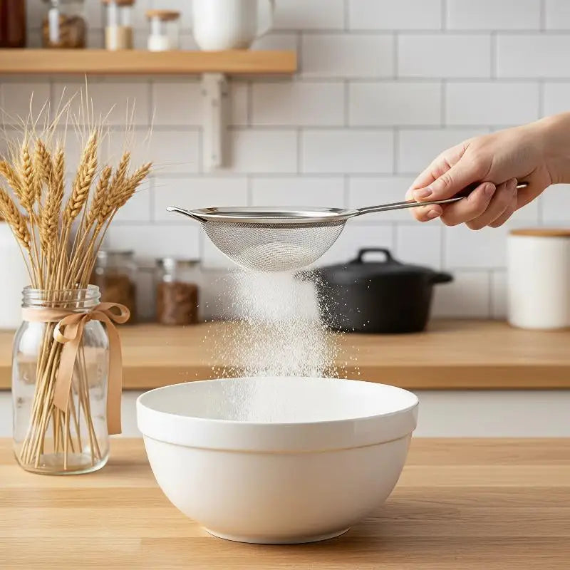 Fine Mesh Stainless Steel Strainer Sieve with Handle | Kitchen Tool