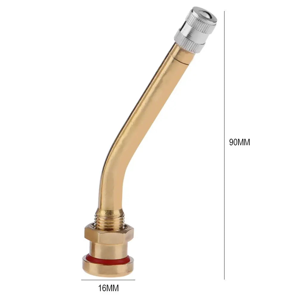 4pcs Brass Truck Tire Valve Stems & Inflation Connectors