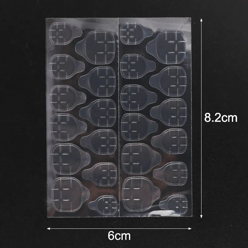 120pcs Double-Sided Nail Glue Stickers for False Nails – 5 Sheets