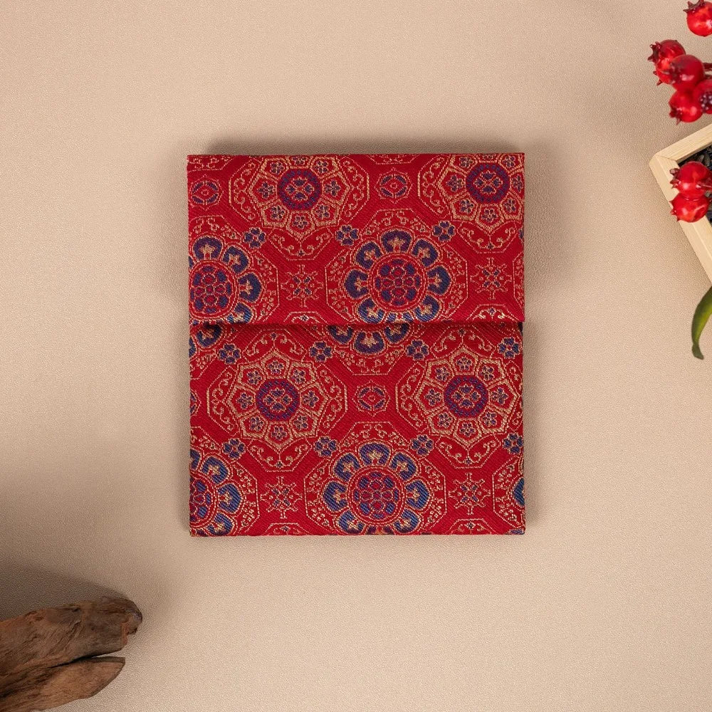 Vintage Brocade Jewelry Bag – Handmade Double Layer Pouch
