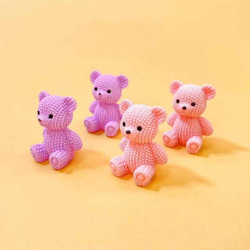 Mini Bear Resin Figurine Fairy Garden Micro Landscape Ornament