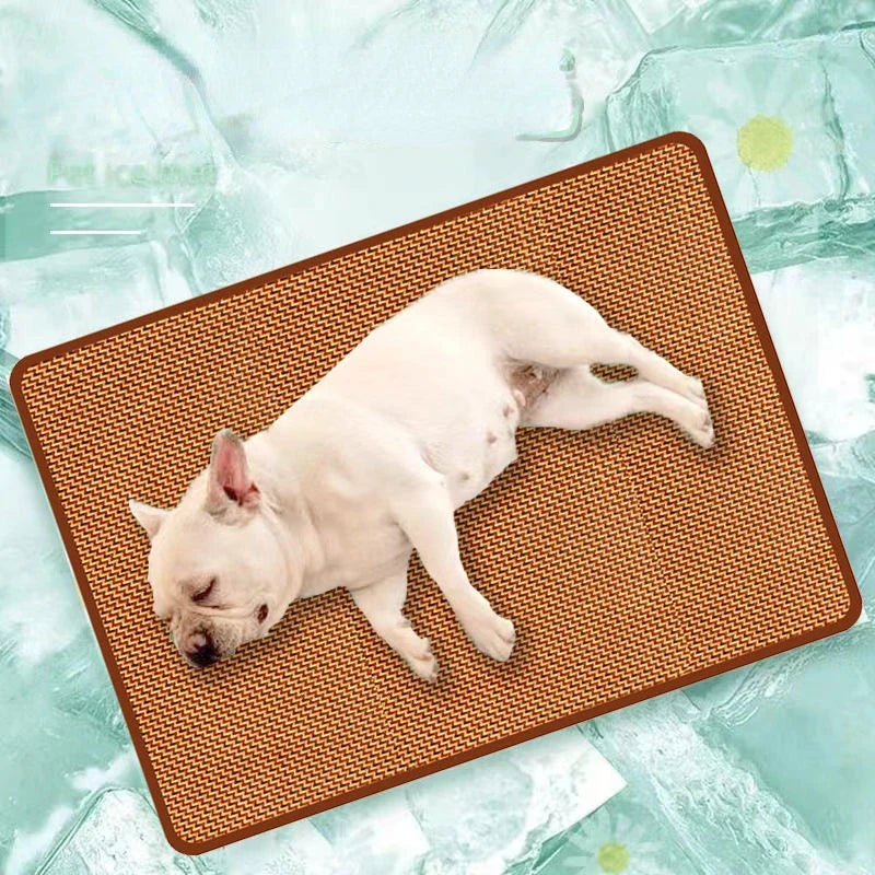 Bamboo Dog Cooling Mat – Summer Bed for Dogs & Cats