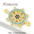 18K Gold Plated Zircon Crystal Charm Connectors – DIY Jewelry